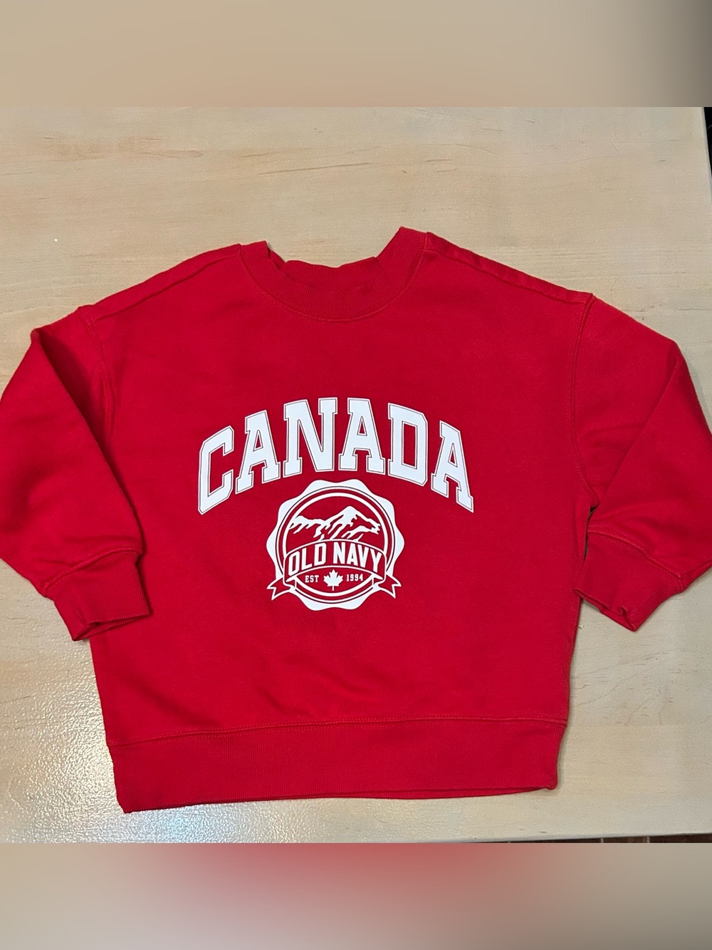 Old Navy Red 'Canada' Crewneck Sweatshirt for Kids